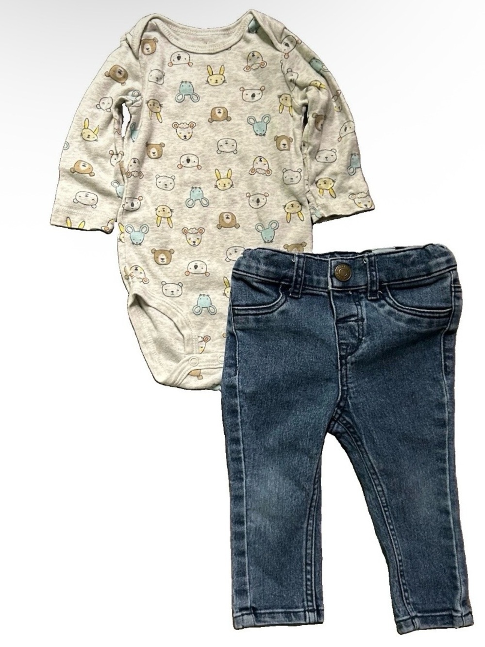 Baby Clothing Sweatpants Jeans Long Sleeve Bodysuits Size 3-6 Months - Picture 6 of 7